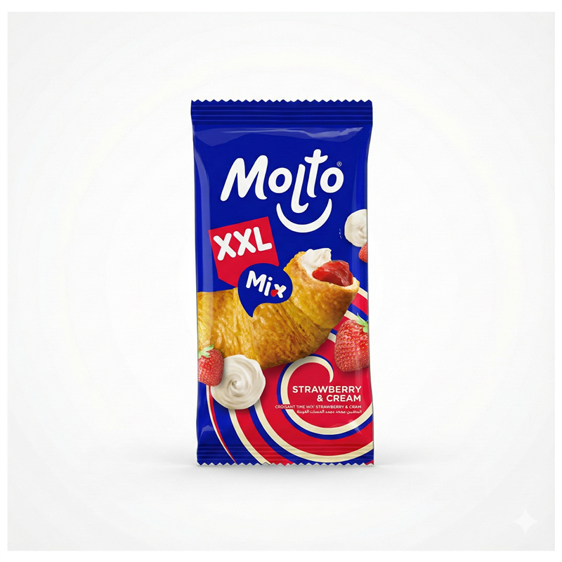 مولتو دبل اكس فراولة و كريمة