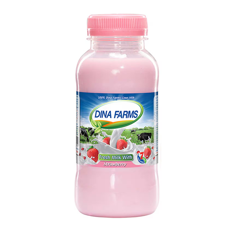 حليب بالفراولة 250 مل مزارع دينا