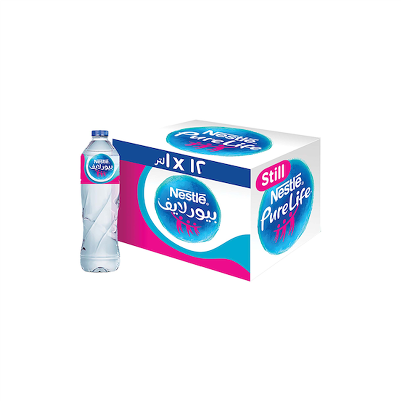 كرتونة مياه نستله 1 لتر * 12